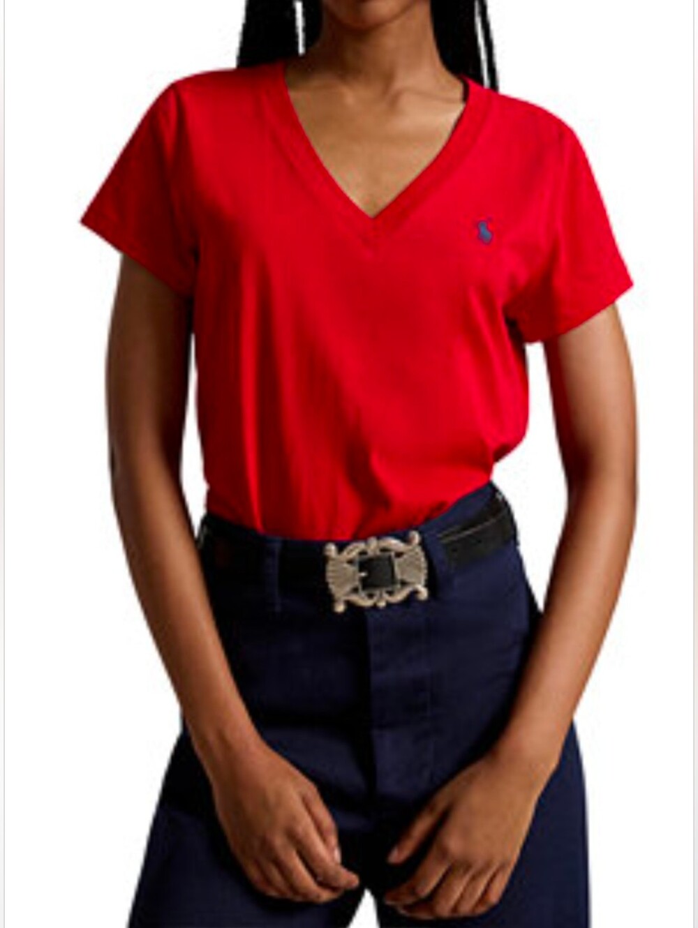 Ralph Lauren Sport 100% Cotton Classic V-Neck T-Shirt in Red XL